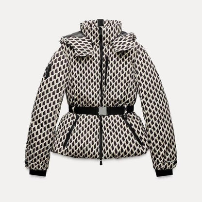 Veste de ski matelassée avec ceinture