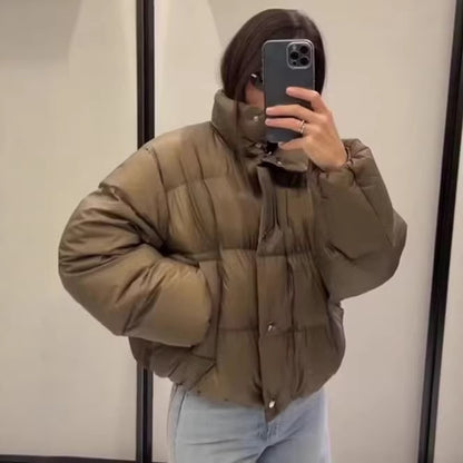 Veste Chaude Femme Chic & Polyvalente avec Col Montant